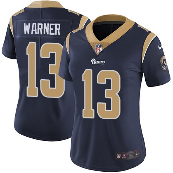 Women's Rams #13 Kurt Warner Navy Blue Team Color Stitched NFL Vapor Untouchable Limited Jersey