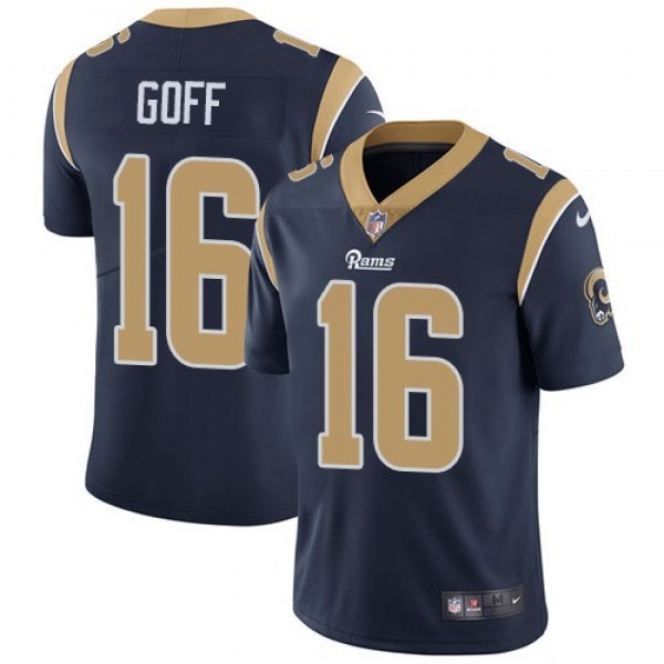 Nike Rams #16 Jared Goff Navy Blue Team Color Men's Stitched NFL Vapor Untouchable Limited Jersey