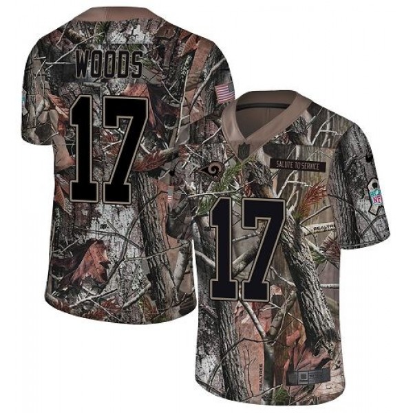 Nike Rams #17 Robert Woods Camo Men's Stitched NFL Limited Rush Realtree Jersey