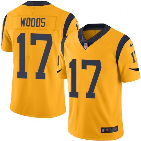 Nike Rams #17 Robert Woods Gold Men's Stitched NFL Limited Rush Jersey