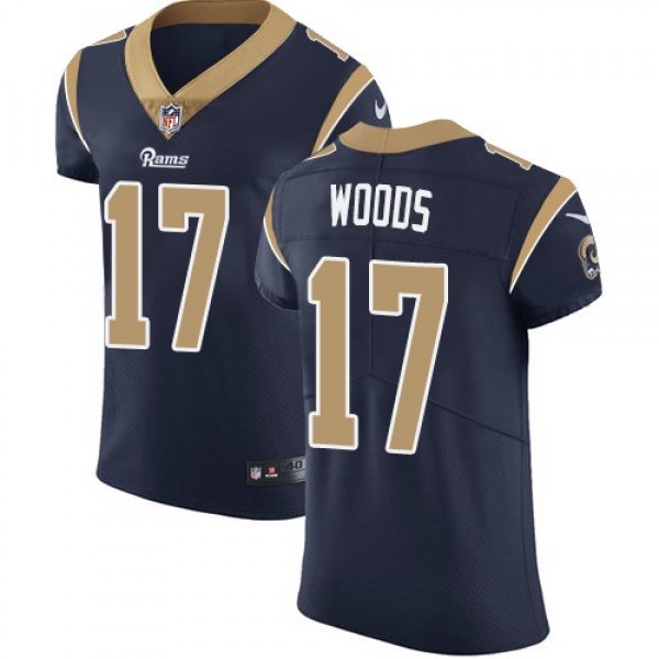 Nike Rams #17 Robert Woods Navy Blue Team Color Men's Stitched NFL Vapor Untouchable Elite Jersey