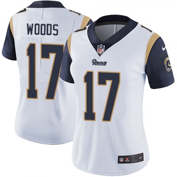 Women's Rams #17 Robert Woods White Stitched NFL Vapor Untouchable Limited Jersey