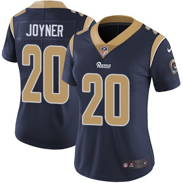 Women's Rams #20 Lamarcus Joyner Navy Blue Team Color Stitched NFL Vapor Untouchable Limited Jersey