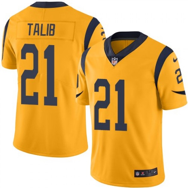 Nike Rams #21 Aqib Talib Gold Men's Stitched NFL Limited Rush Jersey