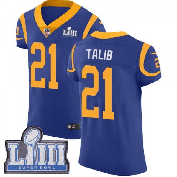 Nike Rams #21 Aqib Talib Royal Blue Alternate Super Bowl LIII Bound Men's Stitched NFL Vapor Untouchable Elite Jersey