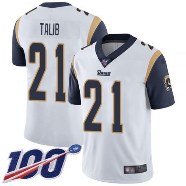 Nike Rams #21 Aqib Talib White Men's Stitched NFL 100th Season Vapor Limited Jersey