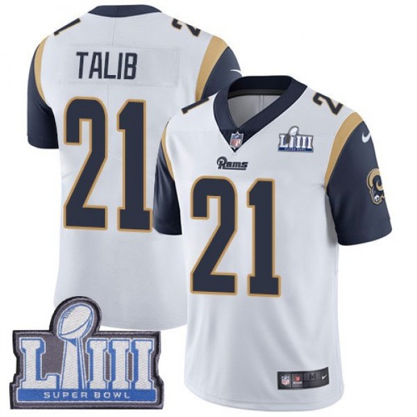 Nike Rams #21 Aqib Talib White Super Bowl LIII Bound Men's Stitched NFL Vapor Untouchable Limited Jersey