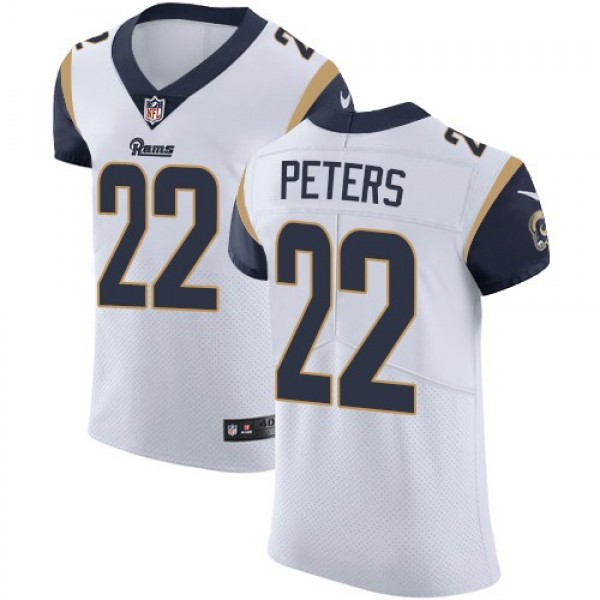 Nike Rams #22 Marcus Peters White Men's Stitched NFL Vapor Untouchable Elite Jersey