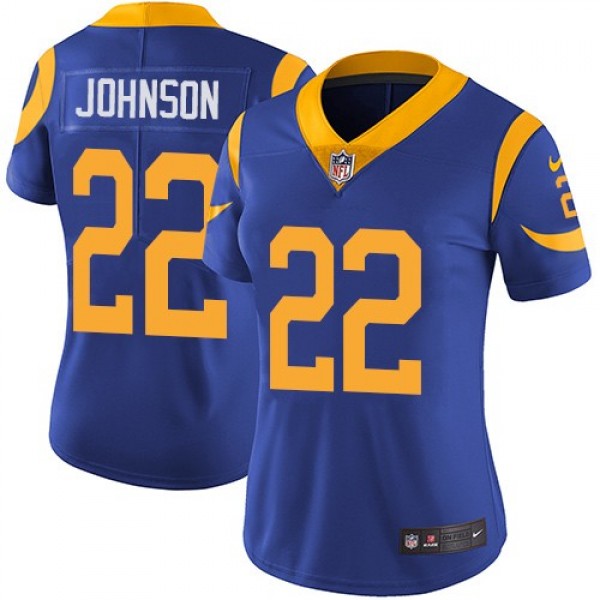 Women's Rams #22 Trumaine Johnson Royal Blue Alternate Stitched NFL Vapor Untouchable Limited Jersey