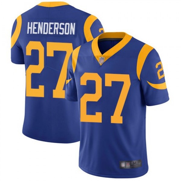 Nike Rams #27 Darrell Henderson Royal Blue Alternate Men's Stitched NFL Vapor Untouchable Limited Jersey