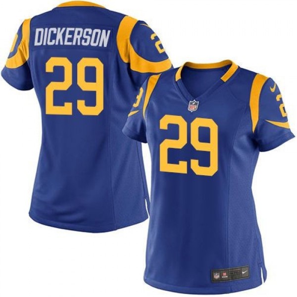 Women's Rams #29 Eric Dickerson Royal Blue Alternate Stitched NFL Elite Jersey