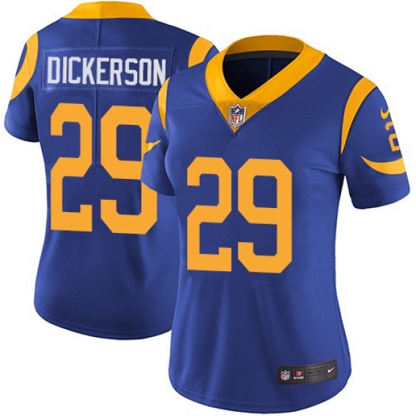 Women's Rams #29 Eric Dickerson Royal Blue Alternate Stitched NFL Vapor Untouchable Limited Jersey