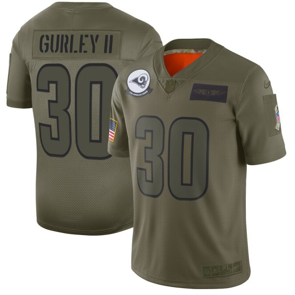 Nike Rams #30 Todd Gurley II Camo Men's Stitched NFL Limited 2019 Salute To Service Jersey