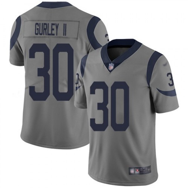 Nike Rams #30 Todd Gurley II Gray Men's Stitched NFL Limited Inverted Legend Jersey
