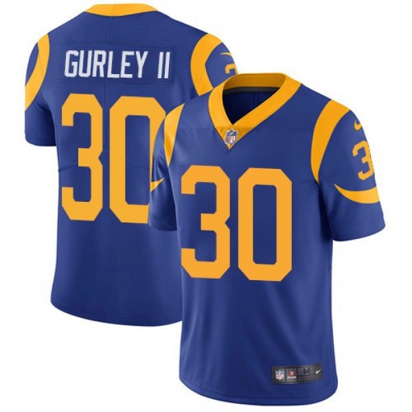 Nike Rams #30 Todd Gurley II Royal Blue Alternate Men's Stitched NFL Vapor Untouchable Limited Jersey