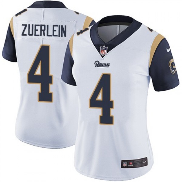 Women's Rams #4 Greg Zuerlein White Stitched NFL Vapor Untouchable Limited Jersey