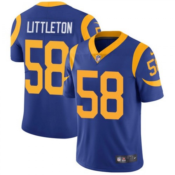 Nike Rams #58 Cory Littleton Royal Blue Alternate Men's Stitched NFL Vapor Untouchable Limited Jersey