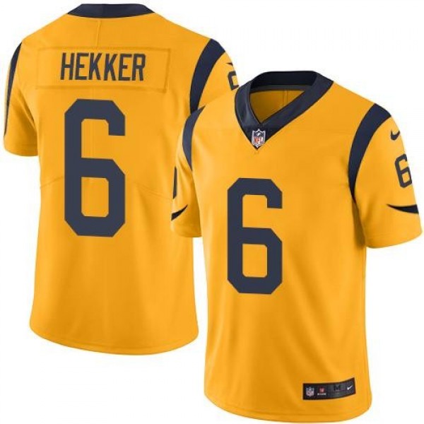 Nike Rams #6 Johnny Hekker Gold Men's Stitched NFL Limited Rush Jersey