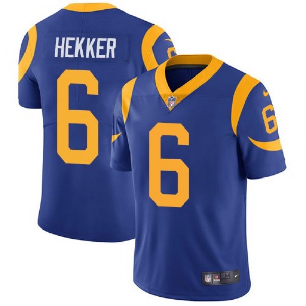 Nike Rams #6 Johnny Hekker Royal Blue Alternate Men's Stitched NFL Vapor Untouchable Limited Jersey