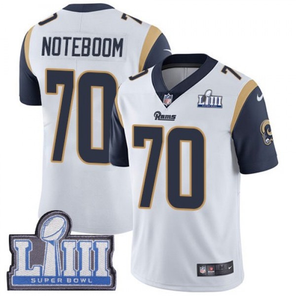 Nike Rams #70 Joseph Noteboom White Super Bowl LIII Bound Men's Stitched NFL Vapor Untouchable Limited Jersey