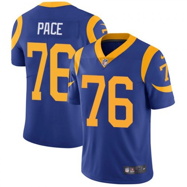 Nike Rams #76 Orlando Pace Royal Blue Alternate Men's Stitched NFL Vapor Untouchable Limited Jersey