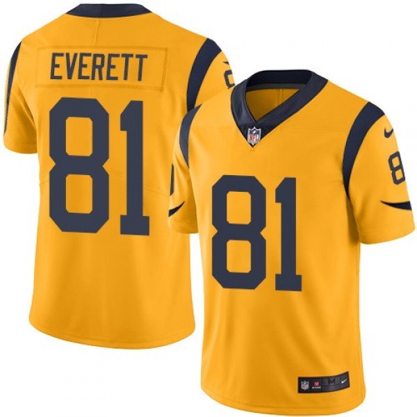 Nike Rams #81 Gerald Everett Gold Men's Stitched NFL Limited Rush Jersey