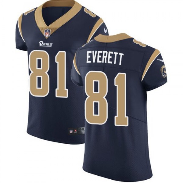 Nike Rams #81 Gerald Everett Navy Blue Team Color Men's Stitched NFL Vapor Untouchable Elite Jersey