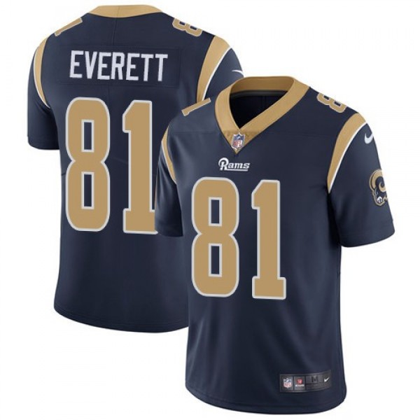 Nike Rams #81 Gerald Everett Navy Blue Team Color Men's Stitched NFL Vapor Untouchable Limited Jersey