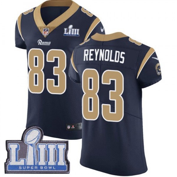 Nike Rams #83 Josh Reynolds Navy Blue Team Color Super Bowl LIII Bound Men's Stitched NFL Vapor Untouchable Elite Jersey