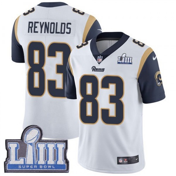 Nike Rams #83 Josh Reynolds White Super Bowl LIII Bound Men's Stitched NFL Vapor Untouchable Limited Jersey