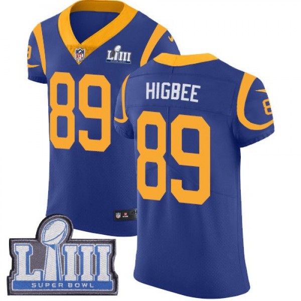 Nike Rams #89 Tyler Higbee Royal Blue Alternate Super Bowl LIII Bound Men's Stitched NFL Vapor Untouchable Elite Jersey