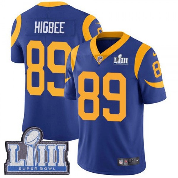 Nike Rams #89 Tyler Higbee Royal Blue Alternate Super Bowl LIII Bound Men's Stitched NFL Vapor Untouchable Limited Jersey