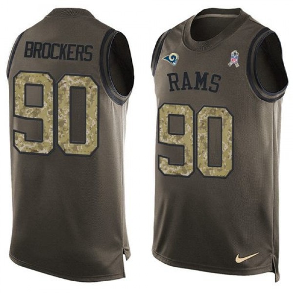 Nike Rams #90 Michael Brockers Green Men's Stitched NFL Limited Salute To Service Tank Top Jersey