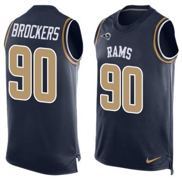Nike Rams #90 Michael Brockers Navy Blue Team Color Men's Stitched NFL Limited Tank Top Jersey