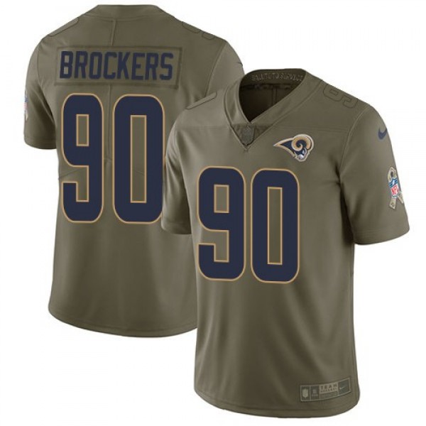 Nike Rams #90 Michael Brockers Olive Men's Stitched NFL Limited 2017 Salute to Service Jersey