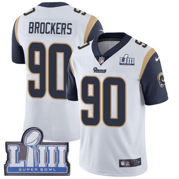 Nike Rams #90 Michael Brockers White Super Bowl LIII Bound Men's Stitched NFL Vapor Untouchable Limited Jersey