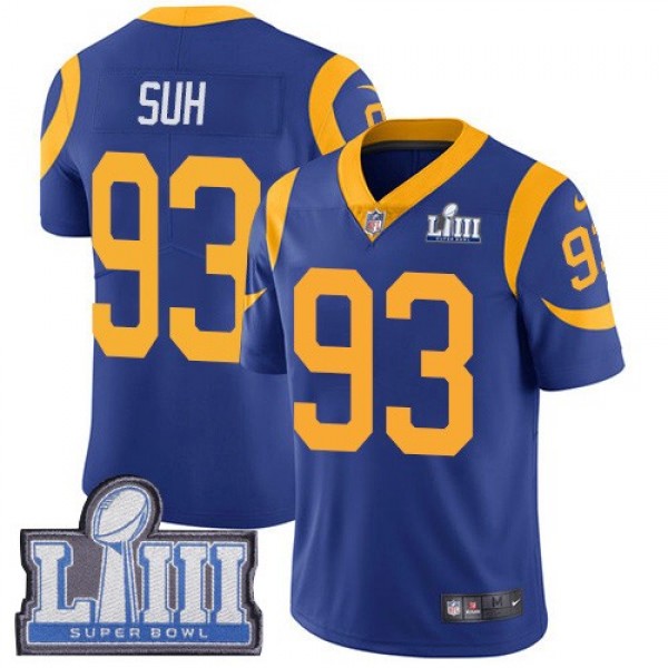 Nike Rams #93 Ndamukong Suh Royal Blue Alternate Super Bowl LIII Bound Men's Stitched NFL Vapor Untouchable Limited Jersey