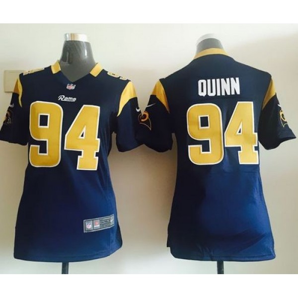Women's Rams #94 Robert Quinn Navy Blue Team Color Stitched NFL Elite Jersey