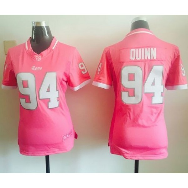 Women's Rams #94 Robert Quinn Pink Stitched NFL Elite Bubble Gum Jersey