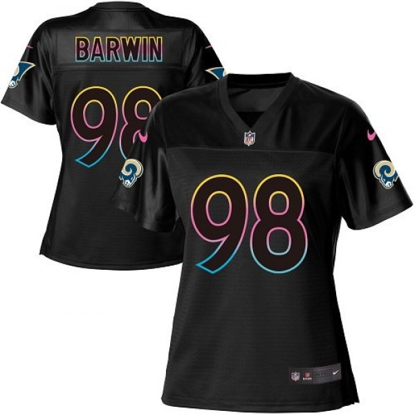 Women's Rams #98 Connor Barwin Black NFL Game Jersey