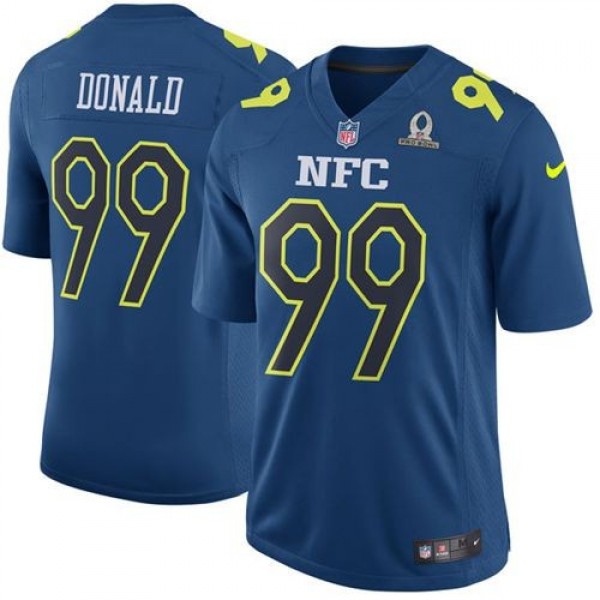Nike Rams #99 Aaron Donald Navy Men's Stitched NFL Game NFC 2017 Pro Bowl Jersey