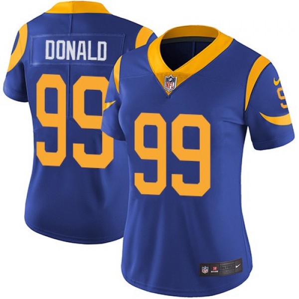 Women's Rams #99 Aaron Donald Royal Blue Alternate Stitched NFL Vapor Untouchable Limited Jersey