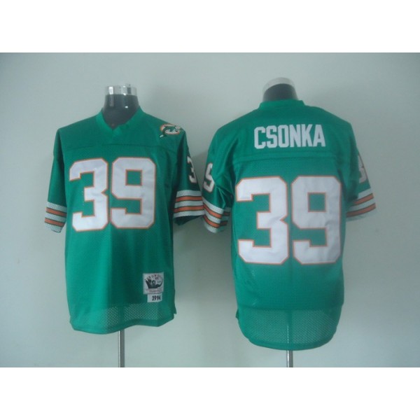 Mitchell And Ness Dolphins #39 Larry Csonka Green Stitched NFL Jersey