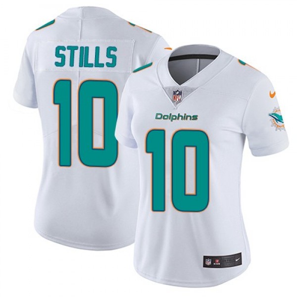 Women's Dolphins #10 Kenny Stills White Stitched NFL Vapor Untouchable Limited Jersey