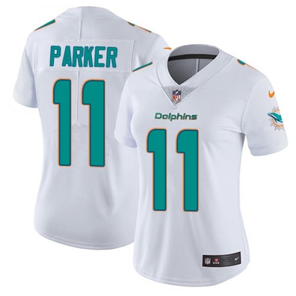 Women's Dolphins #11 DeVante Parker White Stitched NFL Vapor Untouchable Limited Jersey
