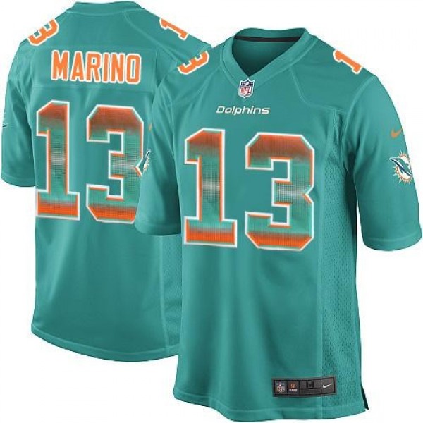 بيبي كريم للوجه Nike Dolphins #13 Dan Marino Aqua Green Alternate Men's Stitched NFL 100th Season Vapor Limited Jersey زخرفة فيس