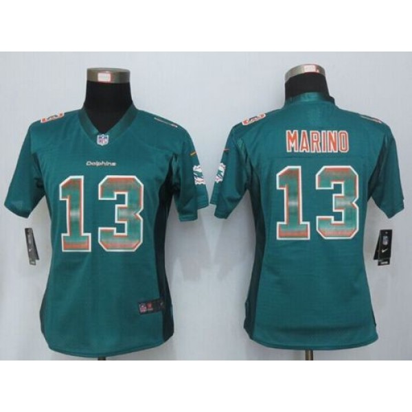 دار العود Women's Dolphins #13 Dan Marino Aqua Green Team Color Stitched NFL ... دار العود