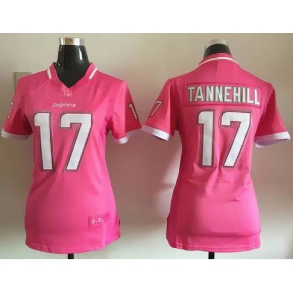 Women's Dolphins #17 Ryan Tannehill Pink Stitched NFL Elite Bubble Gum Jersey