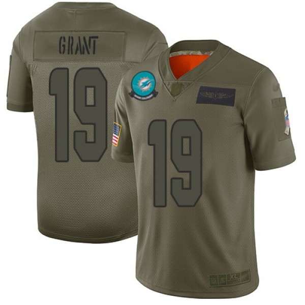 Nike Dolphins #19 Jakeem Grant Camo Men's Stitched NFL Limited 2019 Salute To Service Jersey