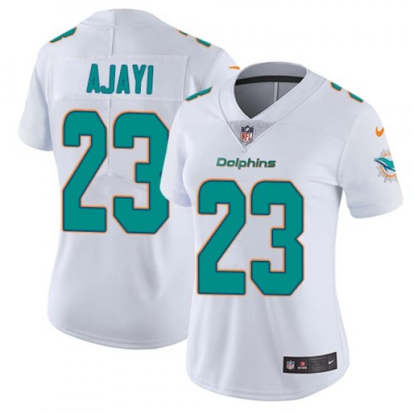 Women's Dolphins #23 Jay Ajayi White Stitched NFL Vapor Untouchable Limited Jersey